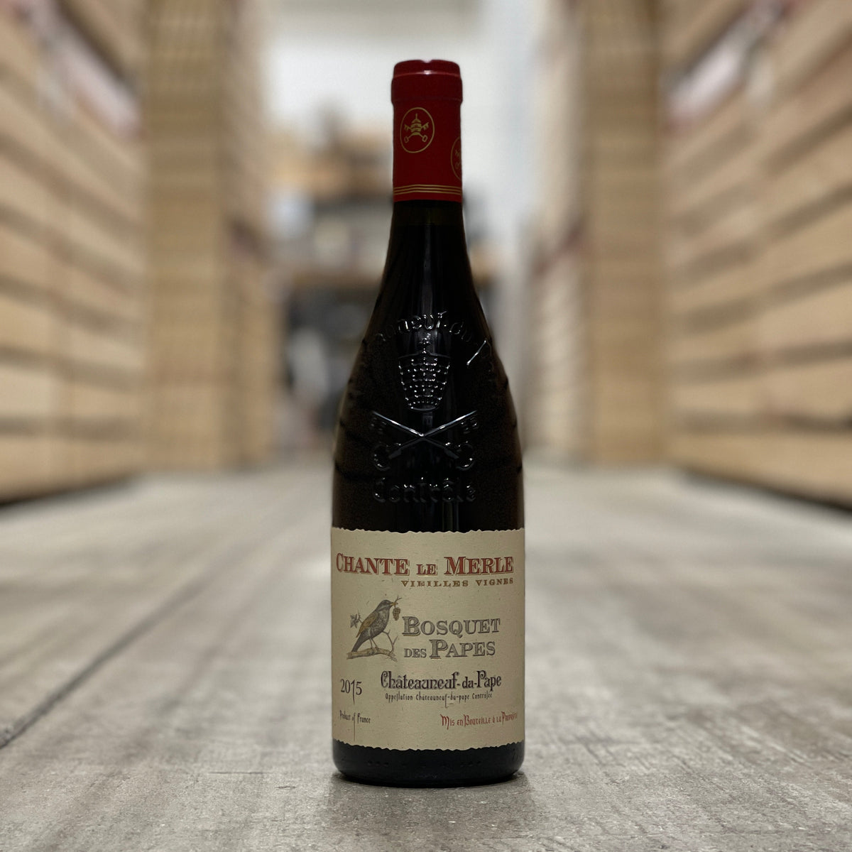 Domaine Bosquet des Papes Chateauneuf-du-Pape Chante le Merle Vieilles Vignes, Rhone, France 2015
