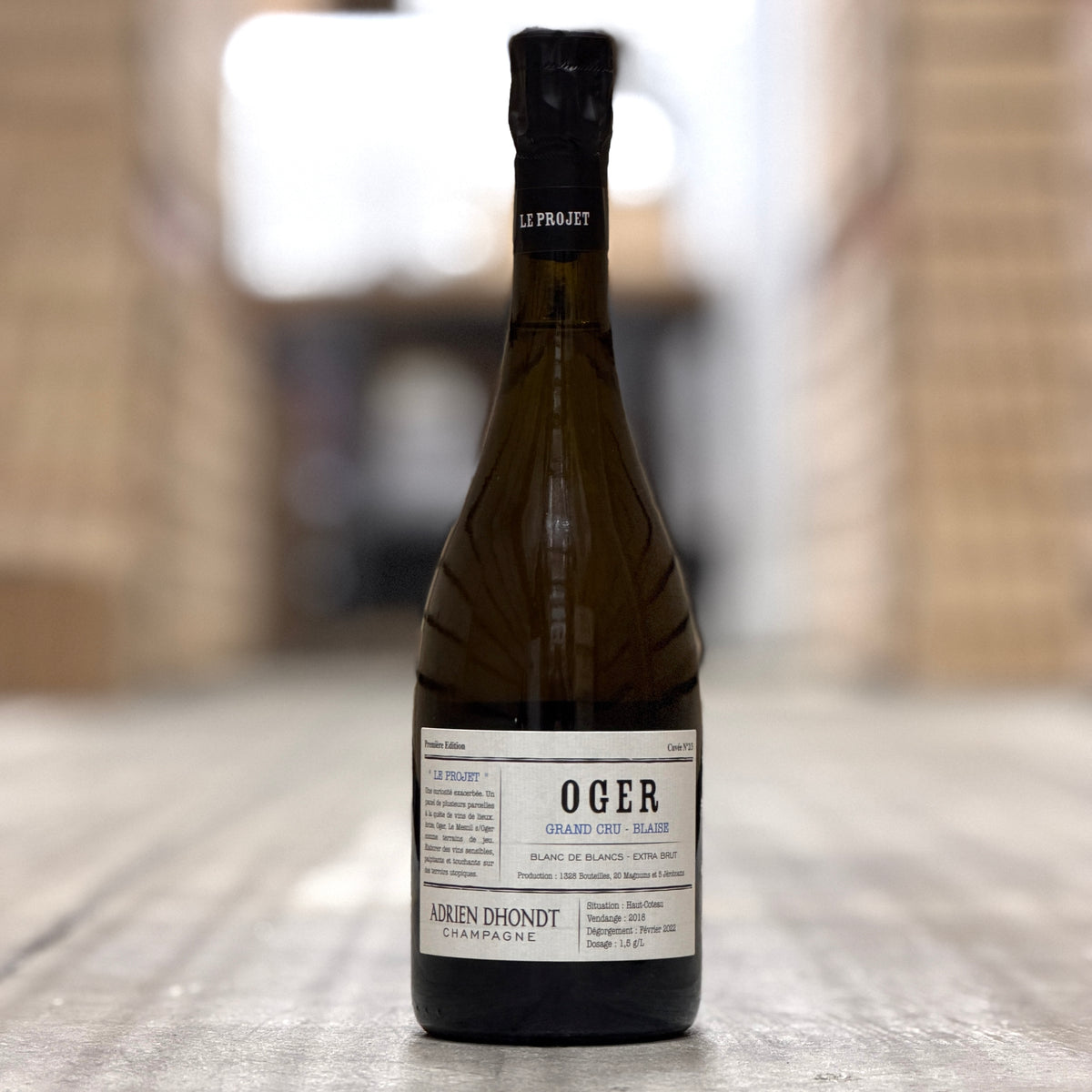 Adrien Dhondt 'Oger Blaise' Blanc de Blancs Grand Cru Extra Brut, Champagne, France 2018