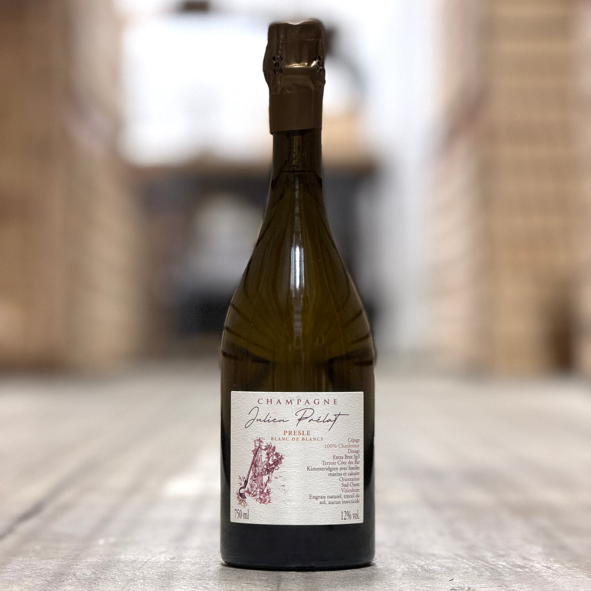 Julien Prelat Presle Blanc de Blancs Extra Brut, Champagne, France (2023 base)