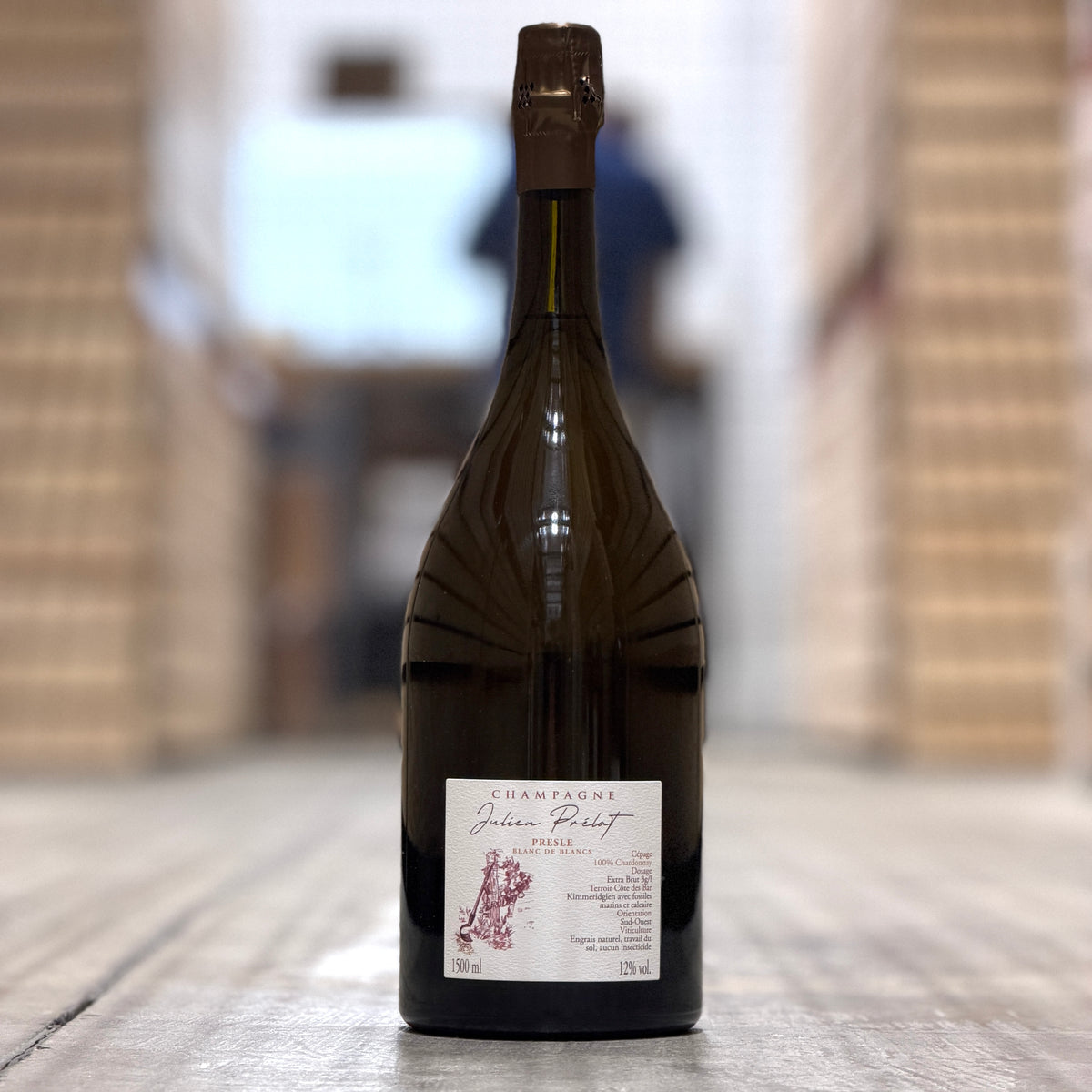 Julien Prelat Presle Blanc de Blancs Extra Brut, Champagne, France (2023 Base) 1.5L