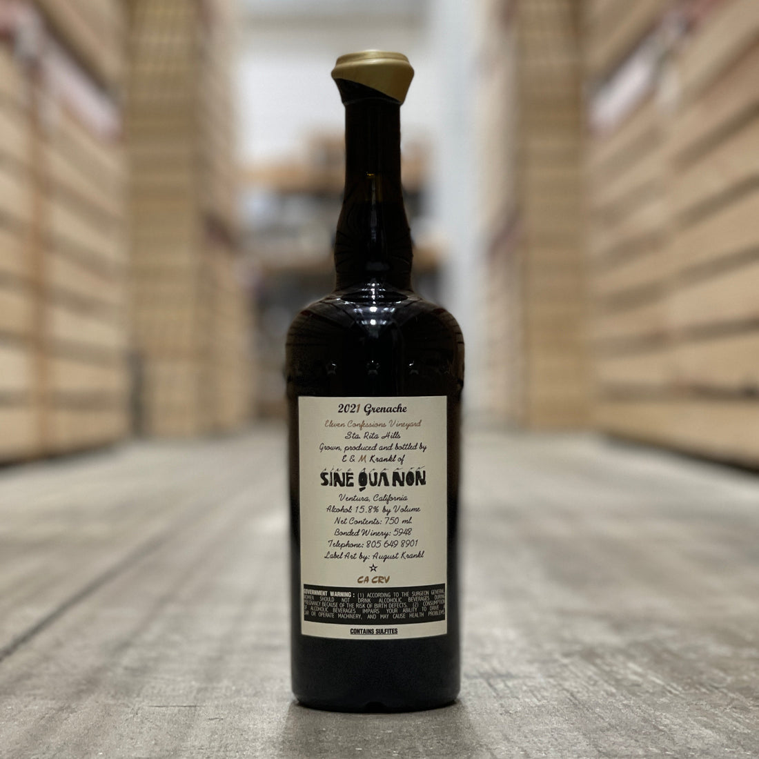 Sine Qua Non Eleven Confessions Vineyard Grenache, Sta Rita Hills, USA 2021