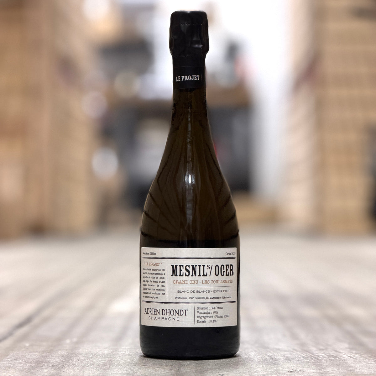 Adrien Dhondt 'Les Coullemets' Le Mesnil-Sur-Oger Blanc de Blancs Grand Cru Extra Brut, Champagne, France 2019