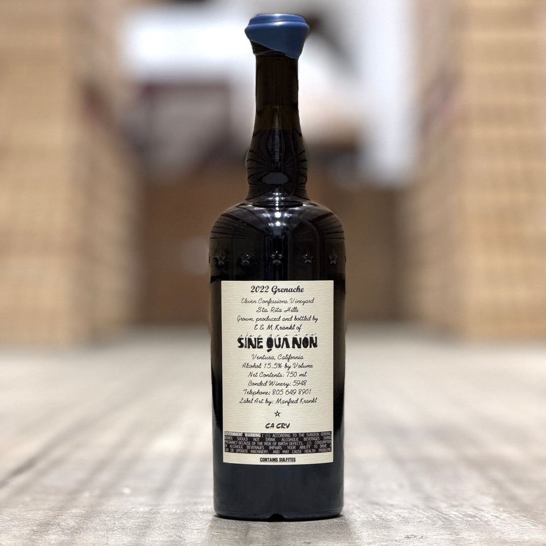 Sine Qua Non Eleven Confessions Vineyard Grenache, Sta Rita Hills, USA 2022